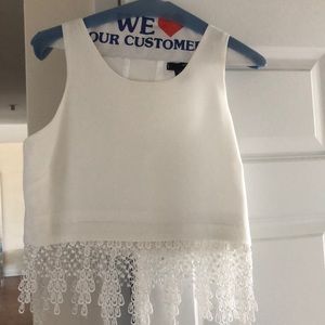 White crop top